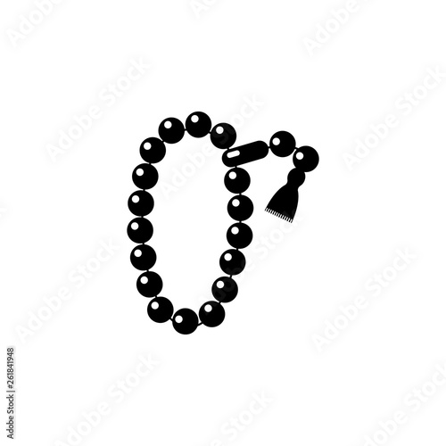 beads, tasbih, rosary  icon. Element of ramadan icon. Premium quality graphic design icon. Signs and symbols collection icon for websites, web design