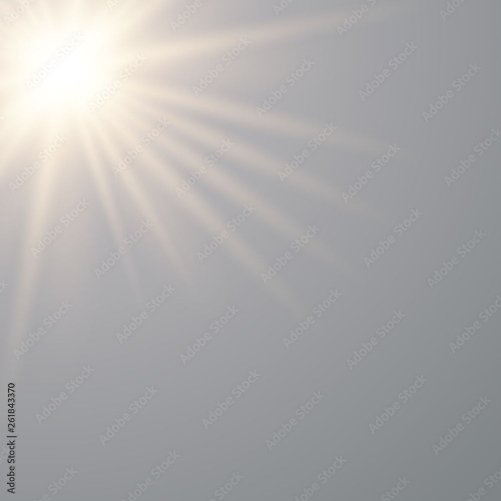 Vector transparent sunlight special lens. Vector transparent sunlight special lens.