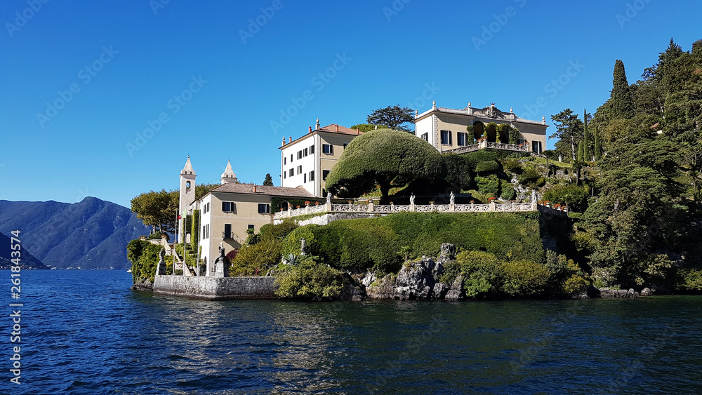 Lenno, Italy - Beautiful garden and Villa del Balbianello at Como Lake