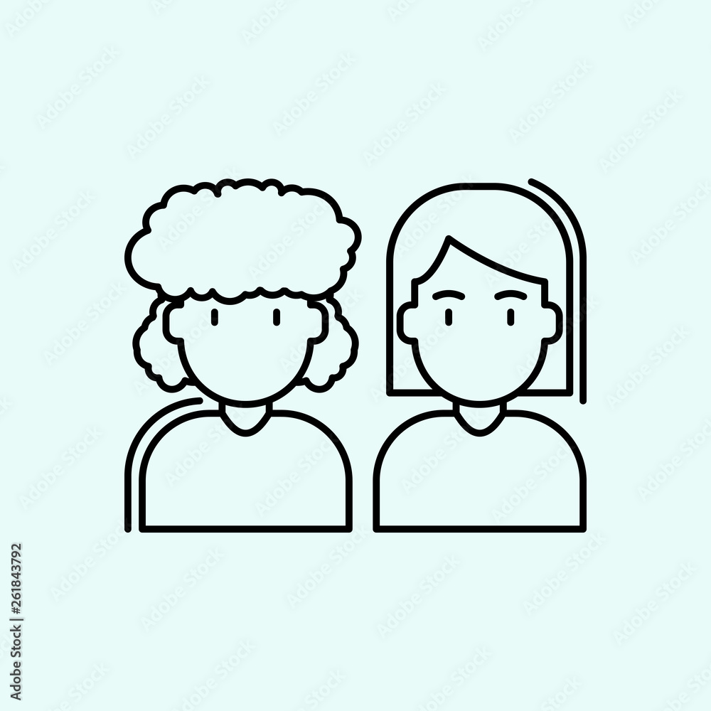 women, gender, people icon. Element of Feminism for mobile concept and web apps icon. Outline, thin line icon for website design and development, app development women, gender, people icon. Element of Feminism for mobile concept and web apps icon. Outline, thin line icon for website design and development, app development