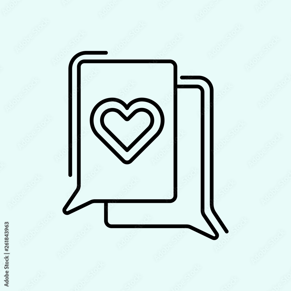 love, conversation, chat icon. Element of Feminism for mobile concept and web apps icon. Outline, thin line icon for website design and development, app development love, conversation, chat icon. Element of Feminism for mobile concept and web apps icon. Outline, thin line icon for website design and development, app development