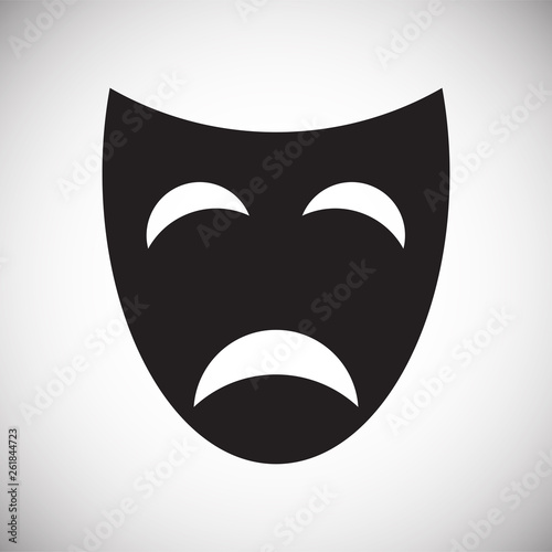 Masks icon on background for graphic and web design. Simple vector sign. Internet concept symbol for website button or mobile app.