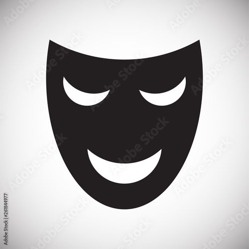 Masks icon on background for graphic and web design. Simple vector sign. Internet concept symbol for website button or mobile app.