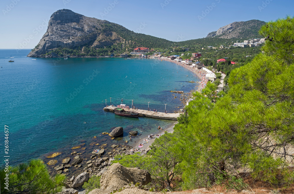 A small bay on the Black Sea coast. Crimea.