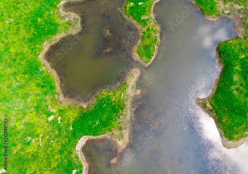 aerial view of swamp and lake © Ioan Panaite