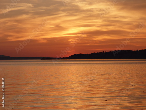 Sunset over the sea
