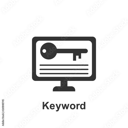 Online marketing  keyword icon. Element of online marketing icon. Premium quality graphic design icon. Signs and symbols collection icon for websites  web design