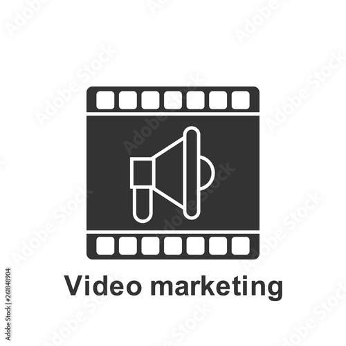 Online marketing, video marketing icon. Element of online marketing icon. Premium quality graphic design icon. Signs and symbols collection icon for websites, web design