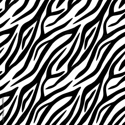 Animal pattern of zebra skin. Seamless background of Africa wild animal. Vector seamless pattern of zebra for wallpaper wrapping textile fabric print