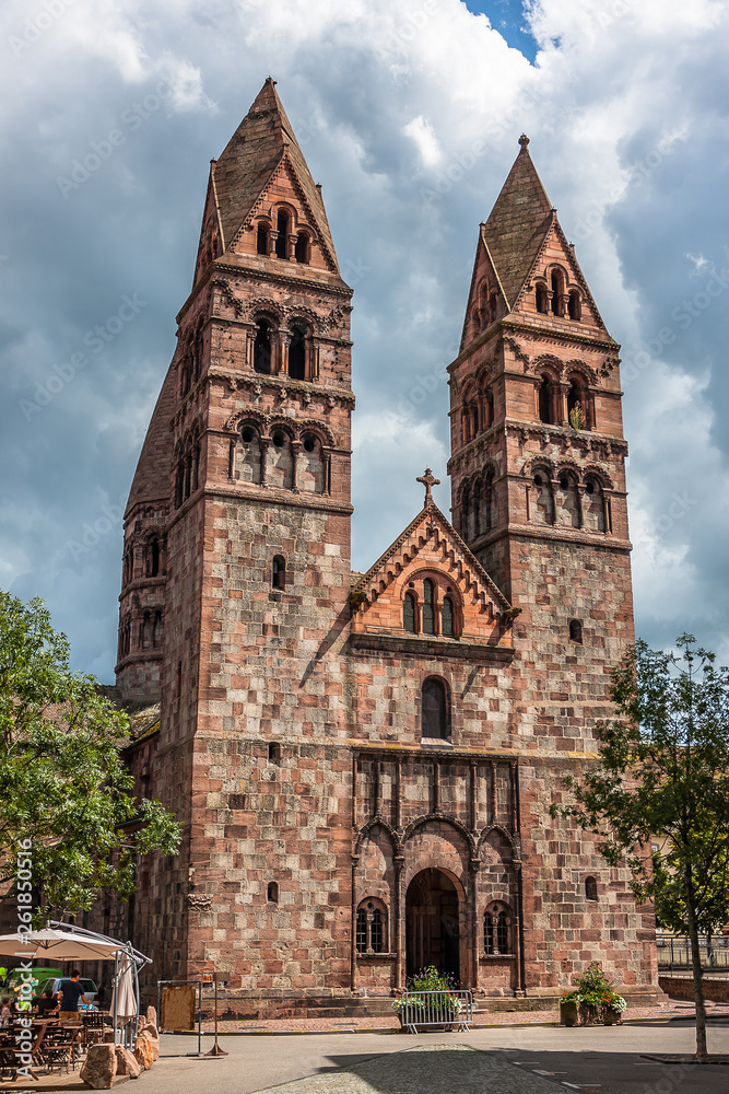 St. Foy Church in Selestat on a wine route of Alsace, France