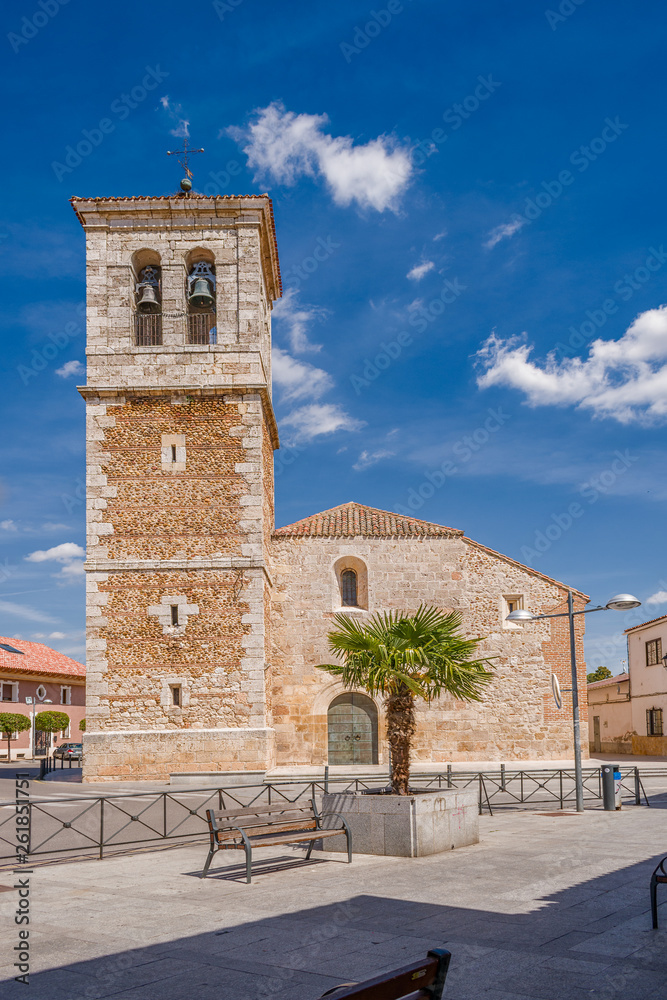 San Pedro Apóstol church in Camarma de Esteruelas, Spain. Declared a monument of cultural interest.