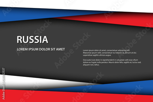 Vector background with Russian colors and free grey space for your text, Russian flag, Made in Russia, Russian icon and symbol