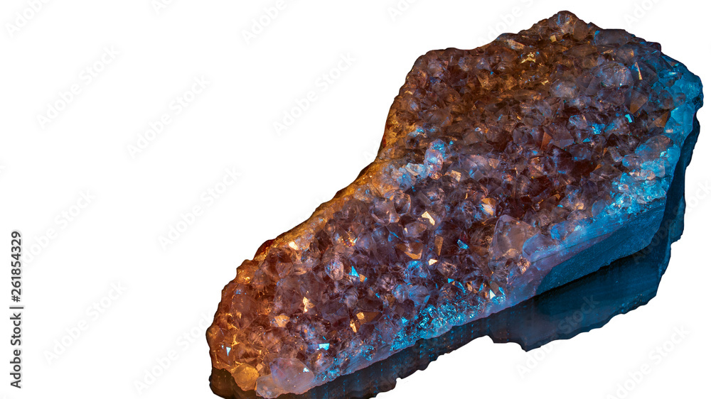 Amethyst Stone Stacked Image Isolate Macro Closeup
