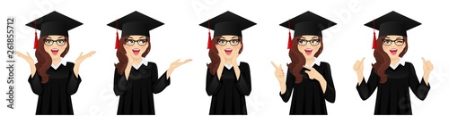 Surprised student girl