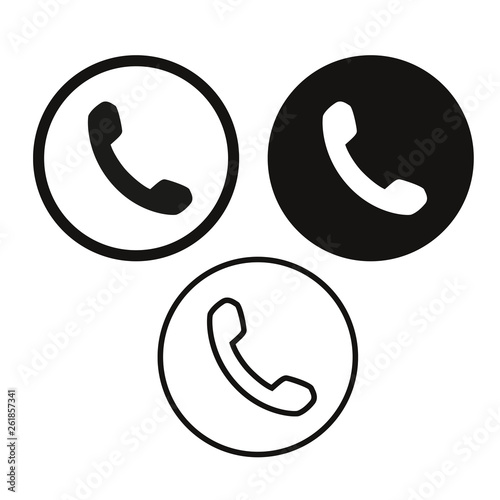 Phone icon set vector