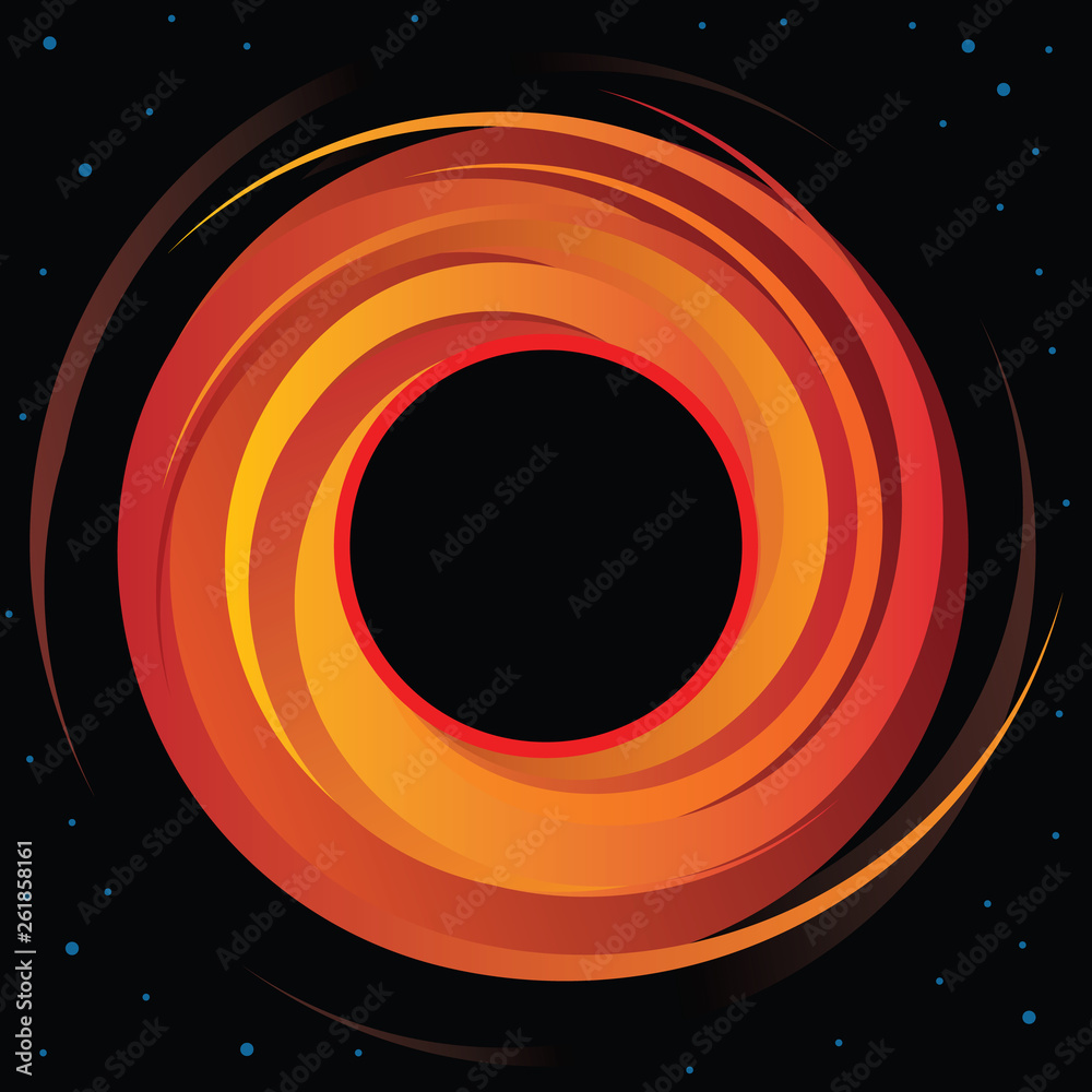 Supermassive Black Hole Vector Graphic Stock Vector | Adobe Stock