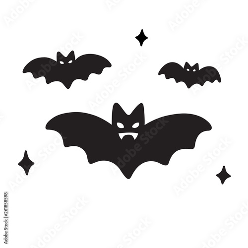Cartoon flying bats