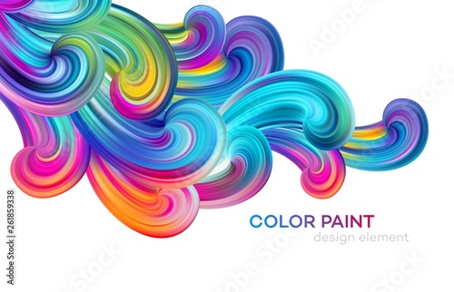 Modern colorful flow poster. Wave Liquid shape color paint. Art design for your design project. Vector illustration