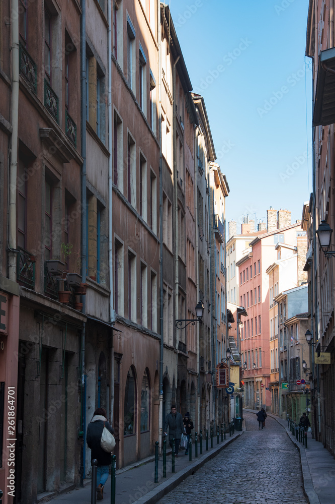 Narrow streets of old European town
