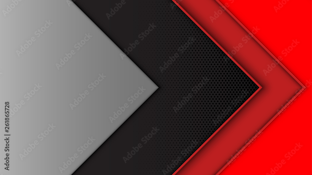 Arrow abstract background red black gray
