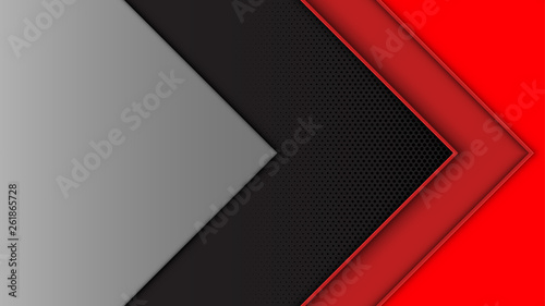 Arrow abstract background red black gray