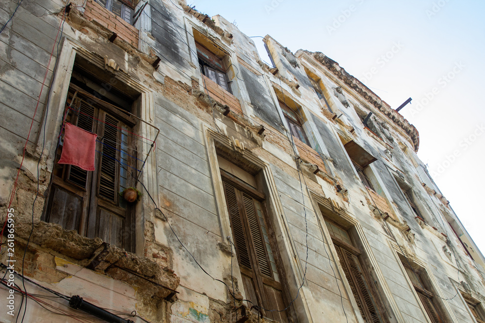 Life on the streets of Havana, Cuba with local architecture on display