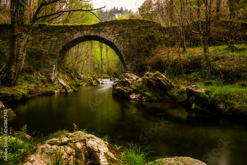 Roman bridge in Asturias  Spain.