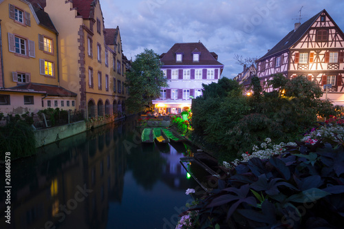 Night in Petite Venice, Colmar, Alsace, France