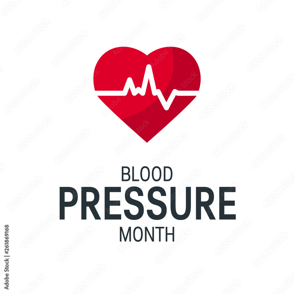 Blood pressure month concept in flat style