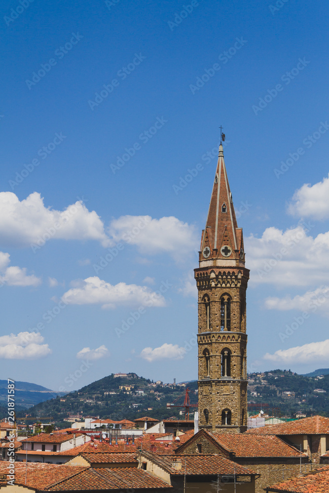 Tower, buildings and the city of Florence, Italy