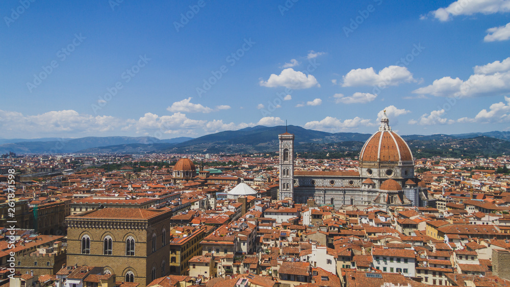 Florence Cathedral and the city of Florence, Italy