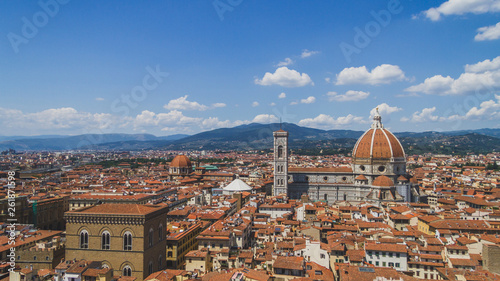 Florence Cathedral and the city of Florence, Italy