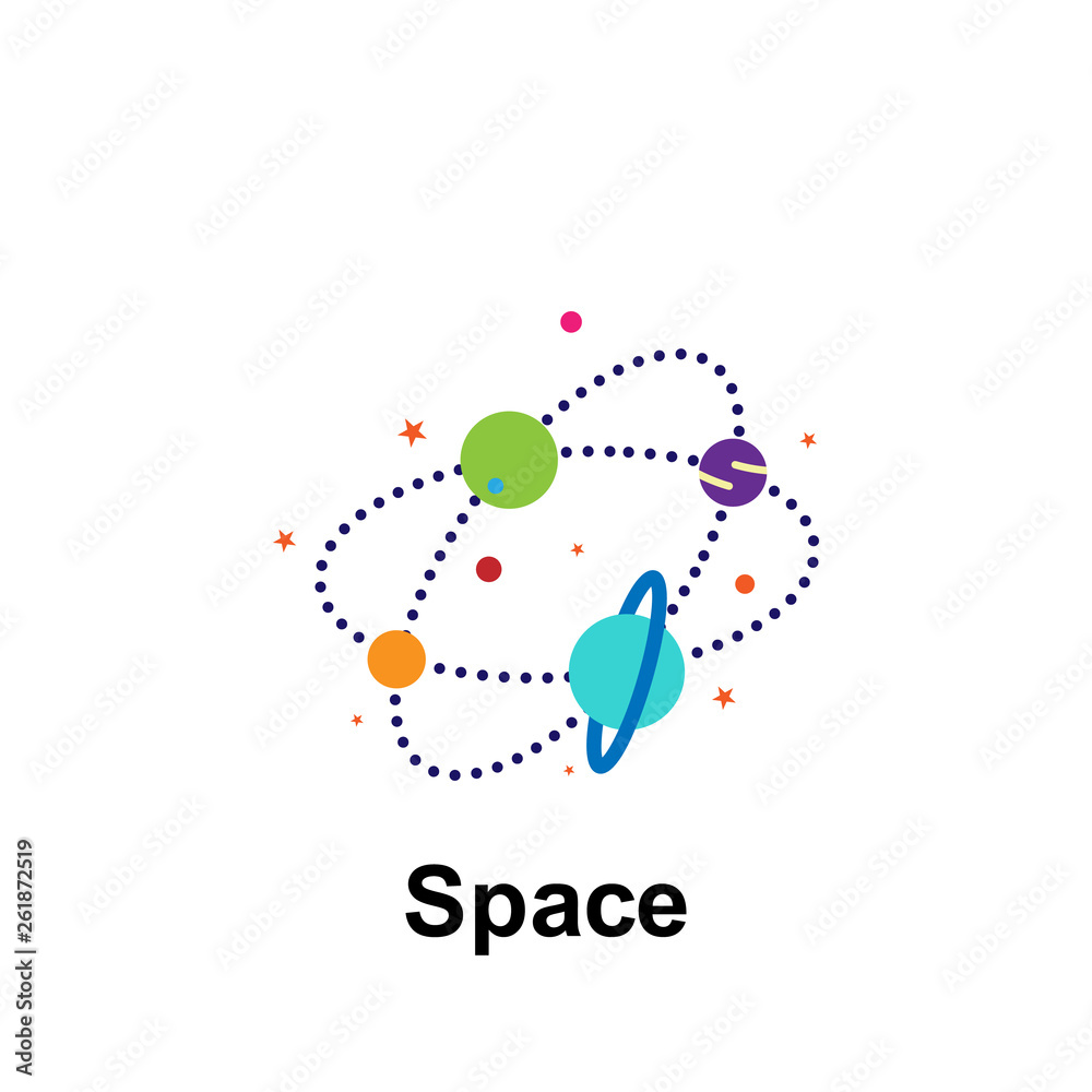 Space, space color icon. Element of color space icon. Premium quality graphic design icon. Signs and symbols collection icon for websites, web design