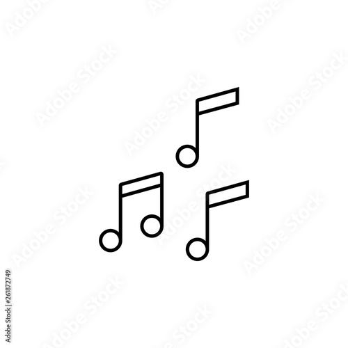 notes, melody icon. Element of carnival and amusement icon. Thin line icon for website design and development, app development. Premium icon