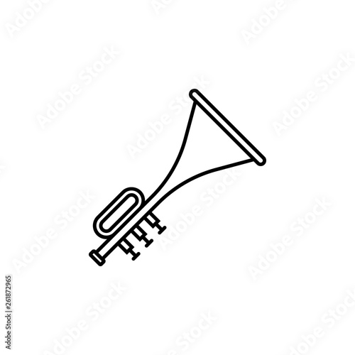 trombone icon. Element of carnival and amusement icon. Thin line icon for website design and development, app development. Premium icon