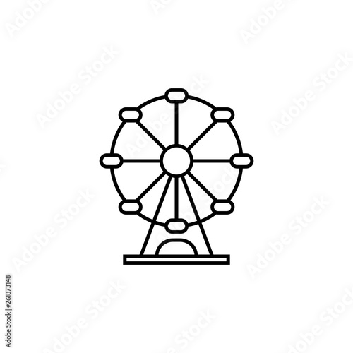 ferries wheel icon. Element of carnival and amusement icon. Thin line icon for website design and development, app development. Premium icon