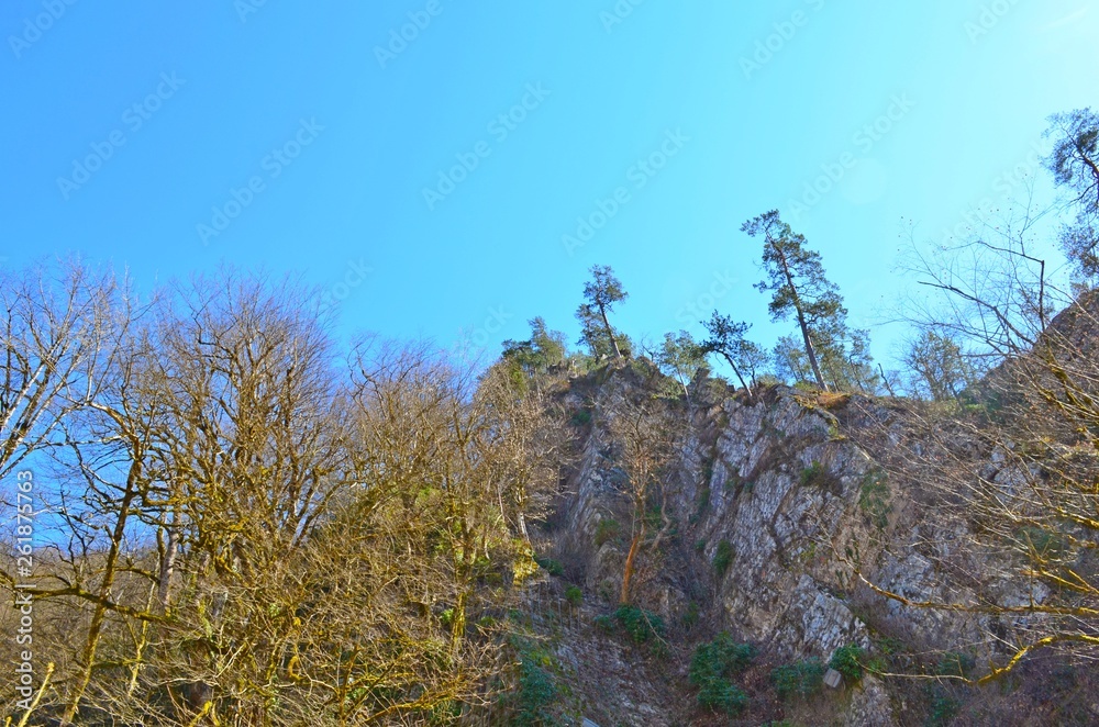 Mountain landscape in the spurs of the Caucasus Mountains