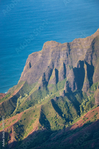 Close-up of ridge at Na Pali Coast, Kauai, Hawaii, USA