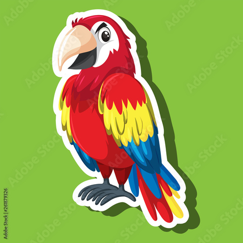 A parrot cartoon character