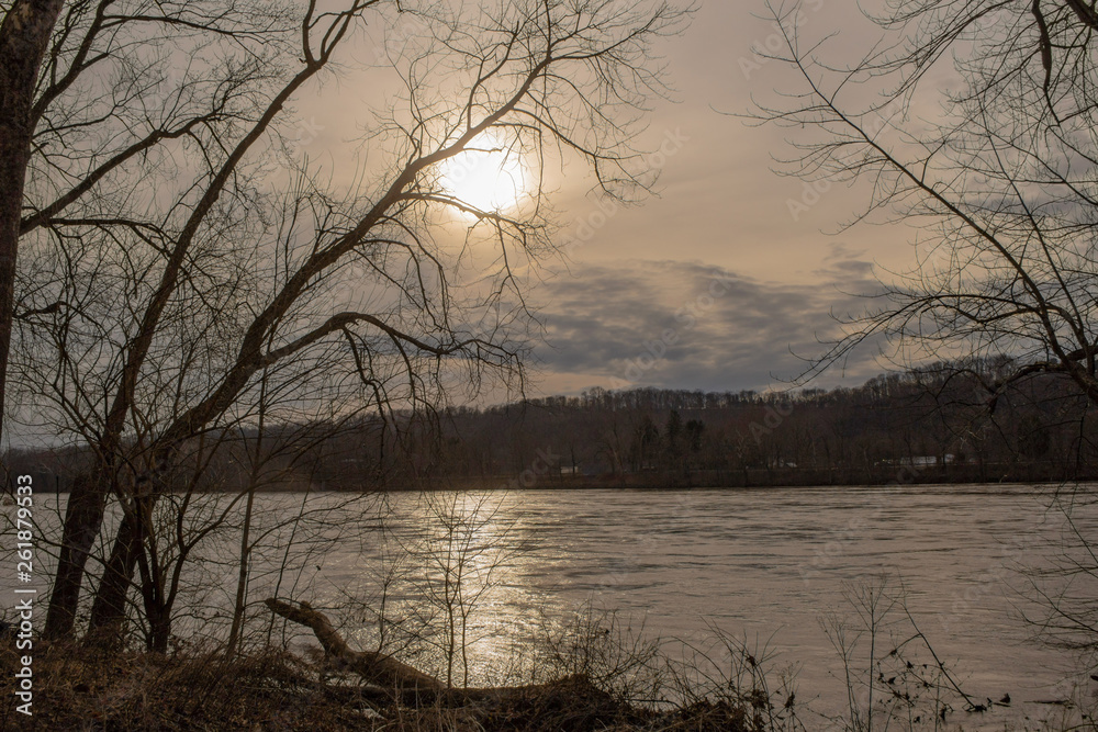 The Delaware River at sunset The Delaware River at sunset