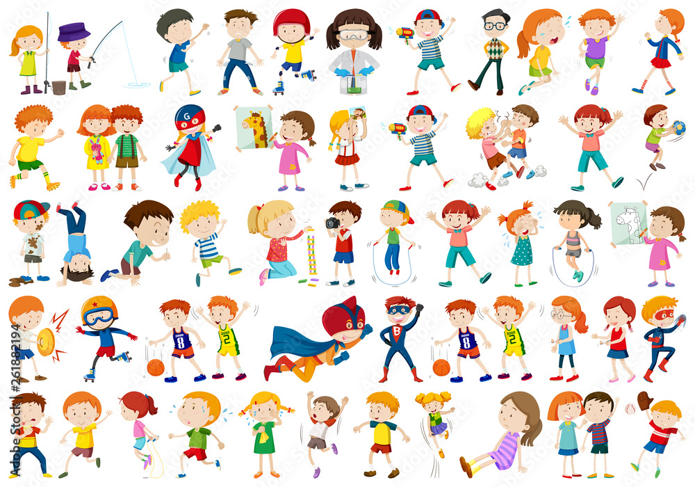 Set of children character Set of children character