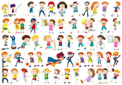 Set of children character