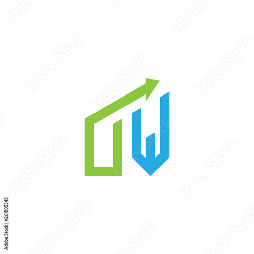 Free Download initial letter logo with growing arrows - GFXLoad