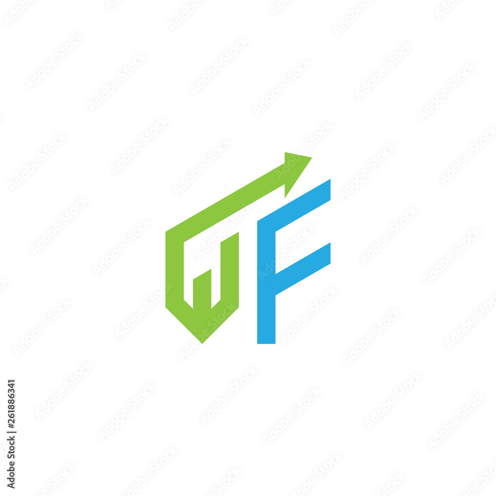 initial letter logo with growing arrows initial letter logo with growing arrows