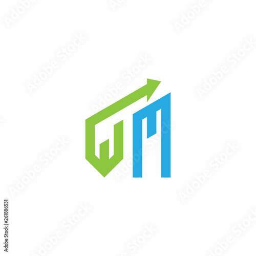 Free Download initial letter logo with growing arrows - GFXLoad