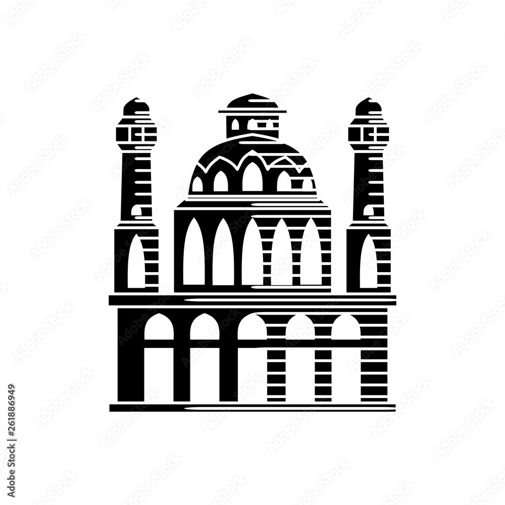 Fototapeta Mosque icon vector Illustration design template