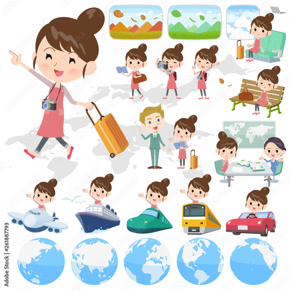 Ballet Bun hair Apron mom_travel/同じシリーズはtoyotoyoポートフォリオ内から「親しみ デフォルメ」と検索してください Ballet Bun hair Apron mom_travel/同じシリーズはtoyotoyoポートフォリオ内から「親しみ デフォルメ」と検索してください