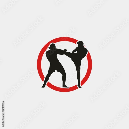 kickboxing logo template