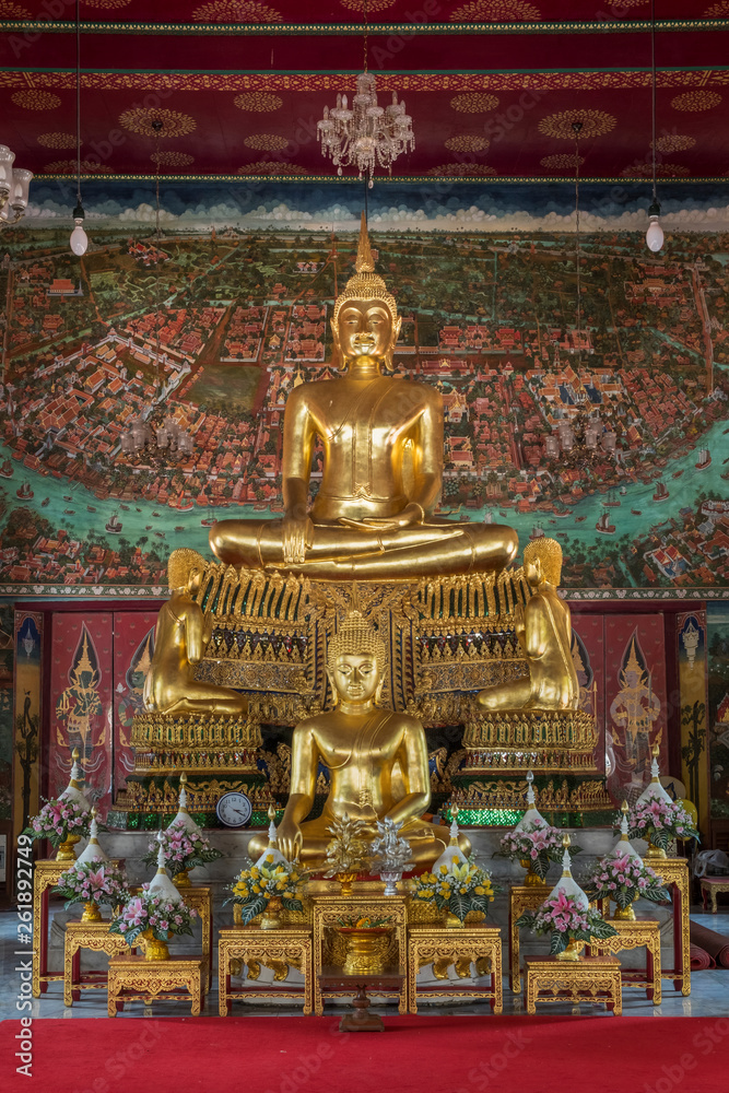 principle Buddha image of the second grade royal monastery, Wat Amphawan Chetiyaram, Samut Songkhram province, Thailand
