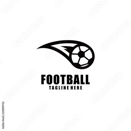 Football logo, fireball logo template